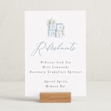 "Botanical Blocks" - Baby Shower Bar Signs in Baby Blue by Itsy Belle Studio - In Use