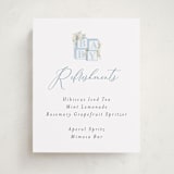 "Botanical Blocks" - Baby Shower Party Signs in Baby Blue by Itsy Belle Studio - Front