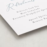 "Botanical Blocks" - Baby Shower Bar Signs in Baby Blue by Itsy Belle Studio - Detail