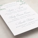"Wisteria" - Baby Shower Bar Signs in Periwinkle by Kristen Smith - Detail