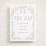 "Dainty Garden" - Baby Shower Bar Signs in Blush by Paper Raven Co. - Front