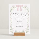 "Dainty Garden" - Baby Shower Bar Signs in Blush by Paper Raven Co. - In Use