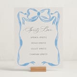 "Vintage Bow" - Baby Shower Party Signs in Baby Blues by Lehan Veenker - In Use