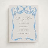 "Vintage Bow" - Baby Shower Party Signs in Baby Blues by Lehan Veenker - Front
