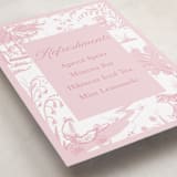 "Baby Toile" - Baby Shower Bar Signs in Blush by Teju Reval - Detail
