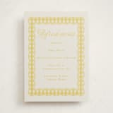 "Scalloped Gingham" - Baby Shower Bar Signs in Lemonade by Brianne Larsen - Front
