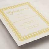 "Scalloped Gingham" - Baby Shower Bar Signs in Lemonade by Brianne Larsen - Detail