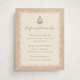 "Botanical maximalism" - Baby Shower Bar Signs in Poppy by Creo Study - Front