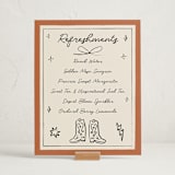 "El Ranchero" - Baby Shower Bar Signs in Rust by Ani Somi - In Use