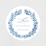 "Royal" - Bridal Shower Favor Stickers in Cobalt by Petra Kern - Front