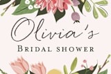 "Flowers & Greens" - Bridal Shower Favor Stickers in Blush by Susan Moyal - In Use