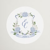 "SweetHearts" - Bridal Shower Favor Stickers in Periwinkle by Design Lotus - Front