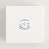 "SweetHearts" - Bridal Shower Favor Stickers in Periwinkle by Design Lotus - In Use