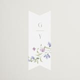 "Sweeping Meadow" - Bridal Shower Favor Stickers in Wisteria by Everett Paper Goods - Front
