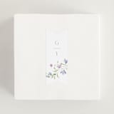 "Sweeping Meadow" - Bridal Shower Favor Stickers in Wisteria by Everett Paper Goods - In Use