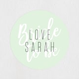 "Modern Bride" - Bridal Shower Favor Stickers in Lime by Chasity Smith - Front