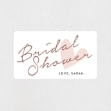 "Bridal Heart" - Bridal Shower Favor Stickers in Petal by Chasity Smith - Front
