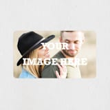 "The Big Picture" - Bridal Shower Favor Stickers in Ivory by Minted - Front