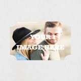 "The Big Picture" - Bridal Shower Favor Stickers in Ivory by Minted - Front