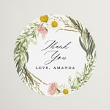 "Organic Florals" - Bridal Shower Favor Stickers in Blush by Susan Moyal - Front