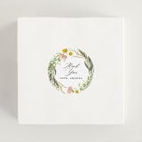 "Organic Florals" - Bridal Shower Favor Stickers in Blush by Susan Moyal - In Use