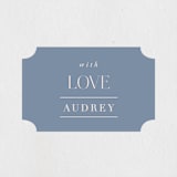 "5th Avenue" - Bridal Shower Favor Stickers in Periwinkle by Nazia Hyder - Front