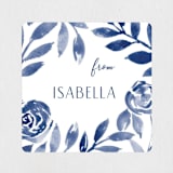 "Romantic garden" - Bridal Shower Favor Stickers in Indigo by Yaling Hou Suzuki - Front