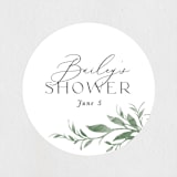 "Hyde Park" - Bridal Shower Favor Stickers in Meadow by Melanie Kosuge - Front