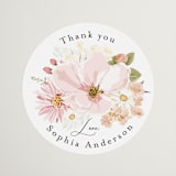 "Floral Arch" - Bridal Shower Favor Stickers in Blush by Susan Moyal - Front