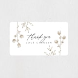 "rustic elegance" - Bridal Shower Favor Stickers in Silk by Kelly Schmidt - Front