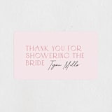 "Modern Bride" - Bridal Shower Favor Stickers in Misty Rose by Ana Sharpe - Front