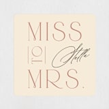 "miss-to-mrs" - Bridal Shower Favor Stickers in Blush by Ana de Sousa - Front