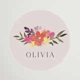 "Wildflower Garden" - Bridal Shower Favor Stickers in Peony by Ashlee Townsend - Front