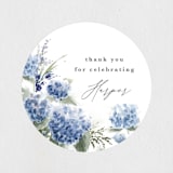 "English Garden" - Bridal Shower Favor Stickers in Sky by Kate Ahn - Front
