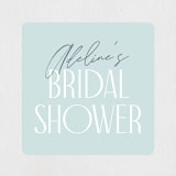 "Versatile" - Bridal Shower Favor Stickers in Bluebell by Pixel and Hank - Front