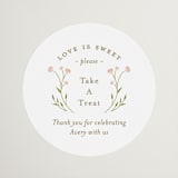 "Love is Blooming" - Bridal Shower Favor Stickers in Petal by Jennifer Postorino - Front