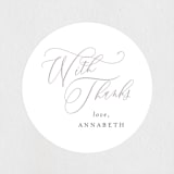 "Posh" - Bridal Shower Favor Stickers in Waterlily by Melanie Kosuge - Front