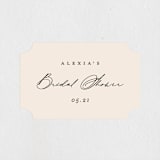 "Elegant Side" - Bridal Shower Favor Stickers in Buttercream by Carolyn MacLaren - Front