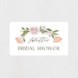 "Flower Shower Surround" - Bridal Shower Favor Stickers in Petal by Paper Sun Studio - Front