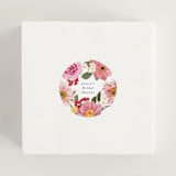 "Summer Fresh" - Bridal Shower Favor Stickers in Coral by Susan Moyal - In Use