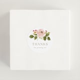 "Felicity" - Bridal Shower Favor Stickers in Carnation by Everett Paper Goods - In Use