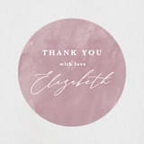 "Daisy Chain" - Bridal Shower Favor Stickers in Blush by Kate Ahn - Front