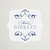 "Amalfi Coast" - Bridal Shower Favor Stickers in Cerulean by Jenna Holcomb - Front