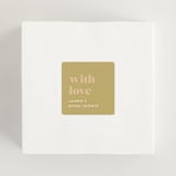 "First Comes Brunch" - Bridal Shower Favor Stickers in Camel by mo kelley - In Use