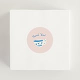 "China Tea Set" - Bridal Shower Favor Stickers in Blush by Ani Somi - In Use
