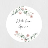"Romantica" - Bridal Shower Favor Stickers in Rosebud by Petra Kern - Front