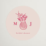 "atherina" - Bridal Shower Favor Stickers in Creme by chocomocacino - Front