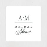 "Traditions" - Bridal Shower Favor Stickers in Obsidian by Carolyn MacLaren - Front