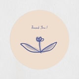 "Floreal" - Bridal Shower Favor Stickers in Nude by Ani Somi - Front