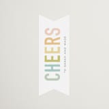 "Cheers And Beers" - Bridal Shower Favor Stickers in Rainbow by Sara Hicks Malone - Front